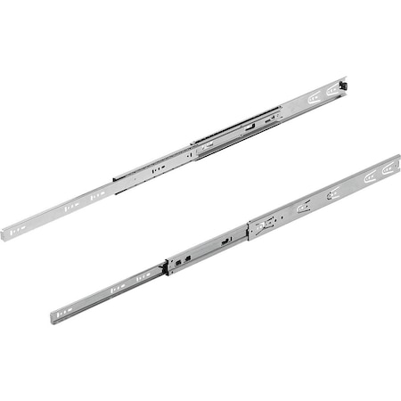 Telescopic Rail L=500 12,7X46, Full Extension S=500, Fp=45, Steel Galvanized And Passivated, Side